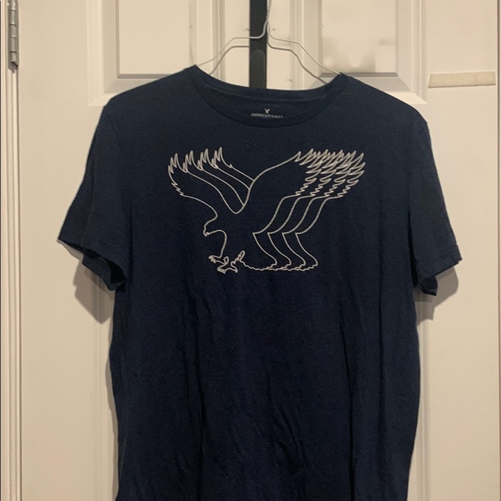 American Eagle Navy Blue Graphic T-Shirt